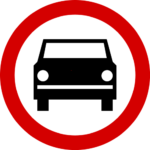  zakaz wjazdu określony dla pojazdów silnikowych